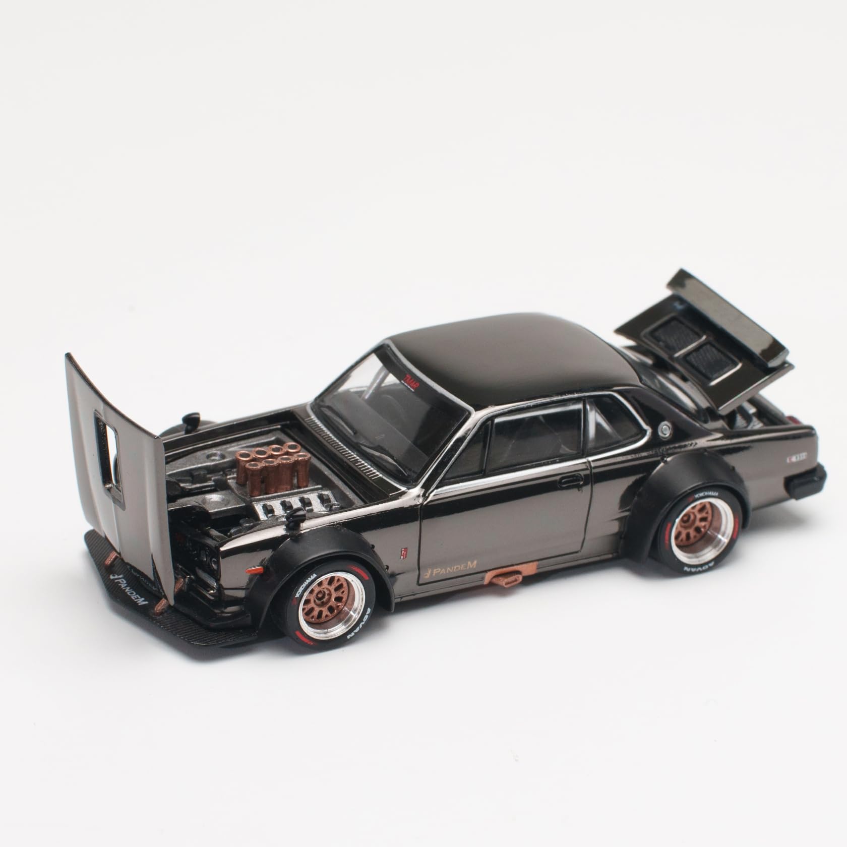 Works 1/64 Skyline GT-R V8 Drift Hakosuka Dark Chrome Diecast Model Car- Japan Figure Store - #1 Bring To You The Best Japanese Goods