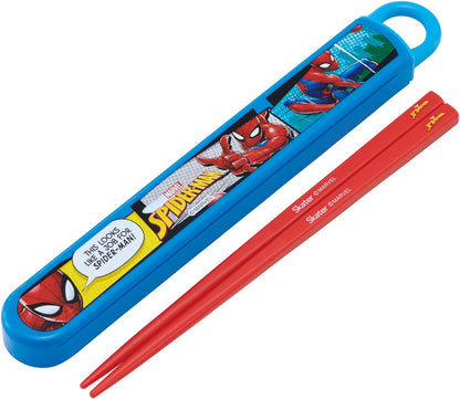Skater Spider-Man Antibakterielles Essstäbchen-Set für Kinder, 16,5 cm, hergestellt in Japan