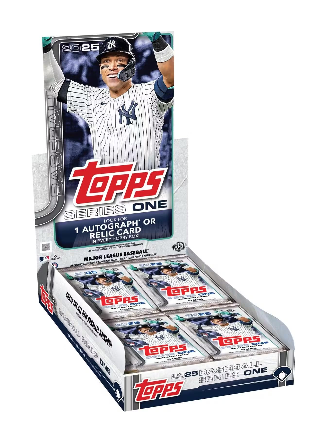 Topps 2025 Series 1 Baseball Trading Cards MLB Hobby Box 20 Packs 1 Auto/Relic