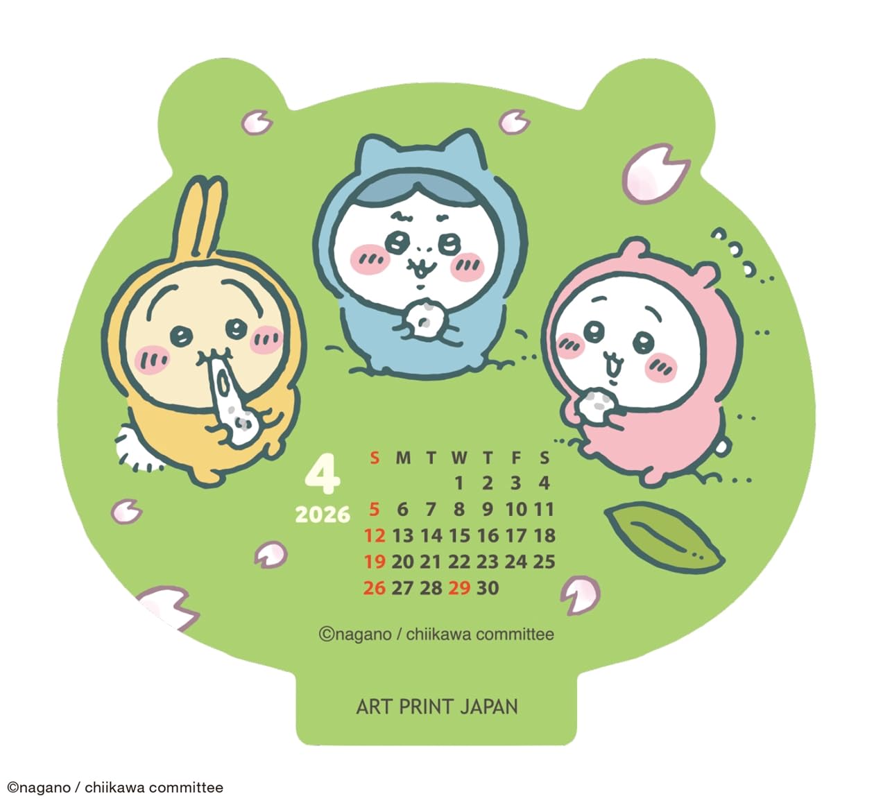 Art Print Japan 2026 Die-Cut Desk Calendar Chiikawa Theme