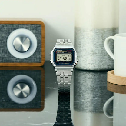 Casio Men's Silver Wristwatch A159Wa-N1Jh Japan Made - Casio Collection