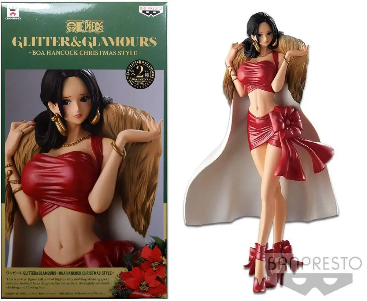 Banpresto One Piece Glitter & Glamours Boa Hancock Christmas Style Red Japan- Japan Figure Store - #1 Bring To You The Best Japanese Goods