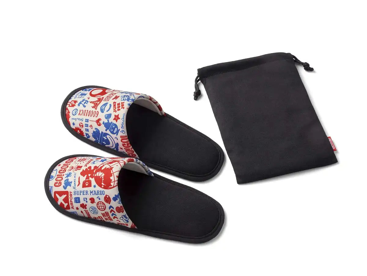NINTENDO Super Mario Portable Slippers Original Travel Pattern- Japan Figure Store - #1 Bring To You The Best Japanese Goods