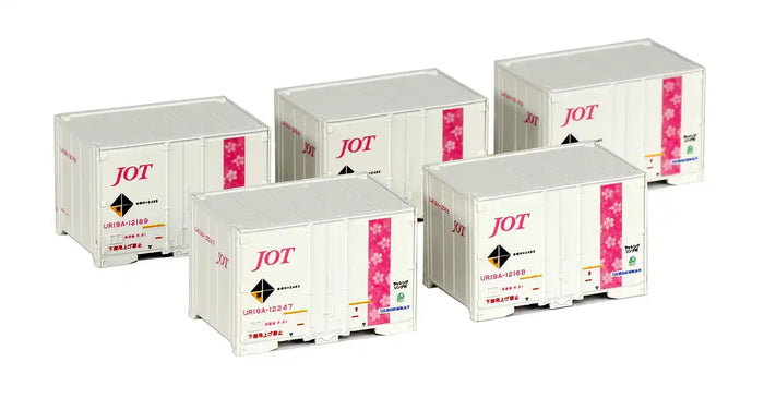 Kato N Gauge 5-Piece Ur19A Container Railway Model Nippon Oil & Sakura Obi- Japan Figure Store - #1 Bring To You The Best Japanese Goods