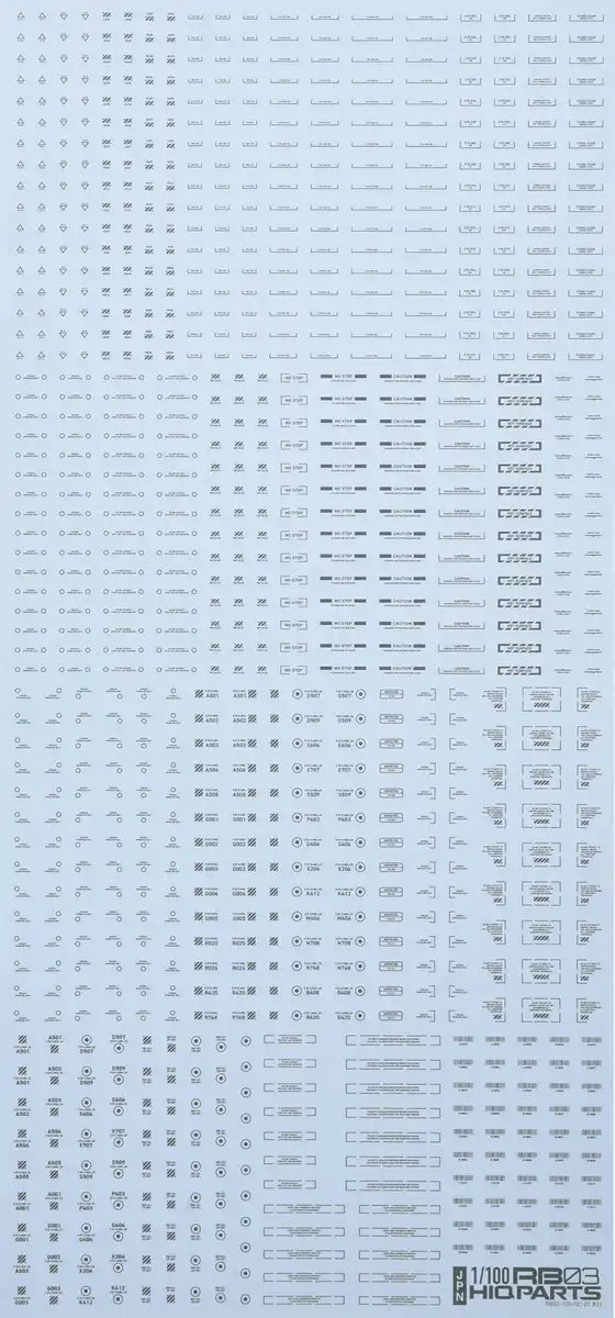 Haikyu Parts 1/100 Rb03 Caution Decal One Color Gray 1 Piece Plastic Model Decal Rb03-100Ogr- Japan Figure Store - #1 Bring To You The Best Japanese Goods