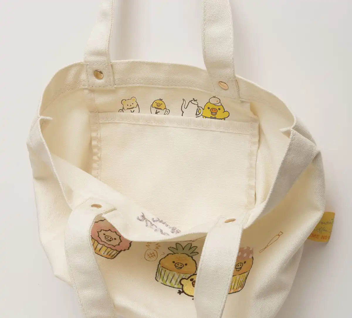San-X Rilakkuma Mini Tote Bag Kiiroitori Muffin Cafe Design Cu67601- Japan Figure Store - #1 Bring To You The Best Japanese Goods