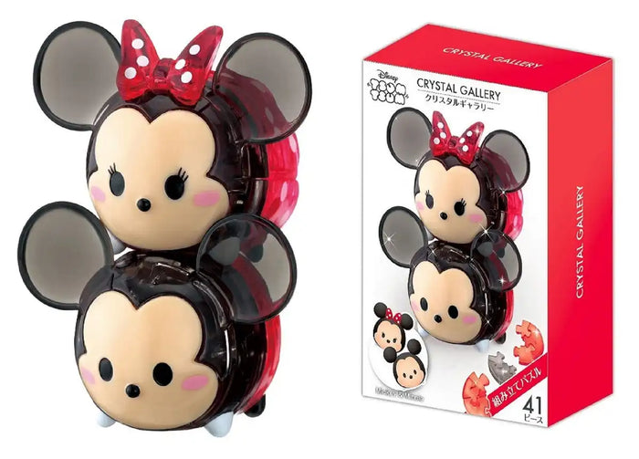 Hanayama Crystal Gallery 3D Puzzle Tsumutsumu Mickey & Minnie 41 Pieces Japanese 3D Puzzle Figure- Japan Figure Store - #1 Bring To You The Best Japanese Goods