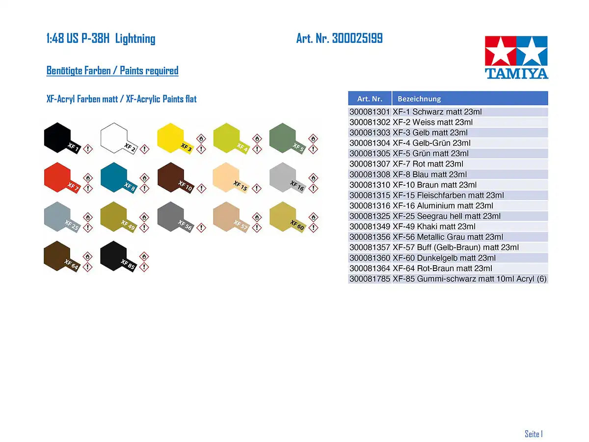 TAMIYA 1/48 Lockheed P-38H Lighting Plastic Model- Japan Figure Store - #1 Bring To You The Best Japanese Goods