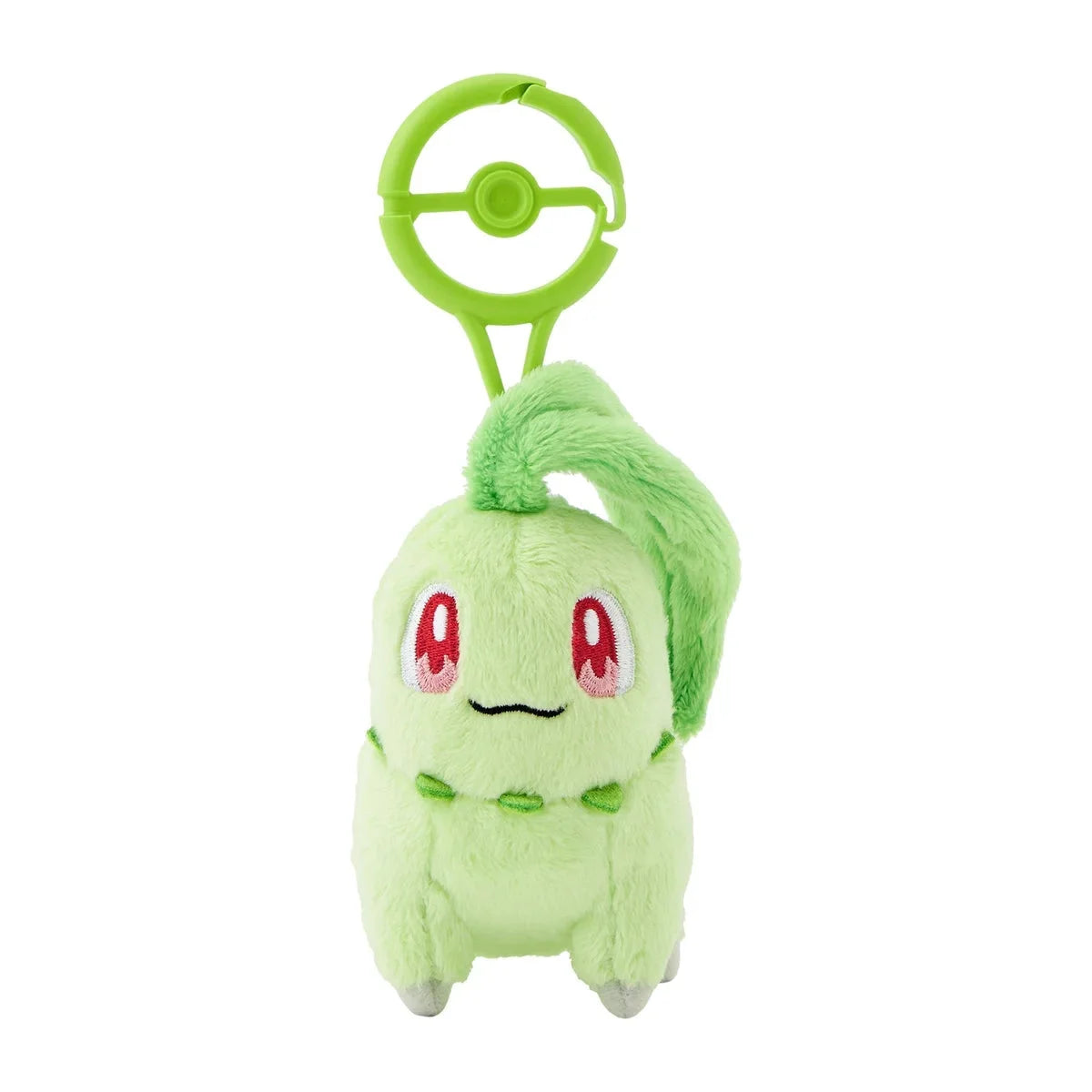 Pokemon Center Chikorita Mascot Plush with Carabiner for Easy Attachment- Japan Figure Store - #1 Bring To You The Best Japanese Goods