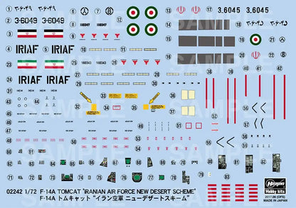 HASEGAWA 02242 F-14A Tomcat Iranian Air Froce New Desert Scheme 1/72 Scale Kit- Japan Figure Store - #1 Bring To You The Best Japanese Goods