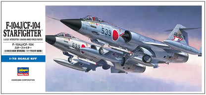 HASEGAWA 1/72 F-104J/Cf-104 Starfighter J.A.S.D.F Interceptor / Canadian Armed Forces Fighter Plastic Model- Japan Figure Store - #1 Bring To You The Best Japanese Goods