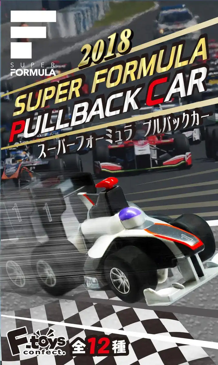 F-TOYS Super Formula Pull Back Car 2018 1 Box 6 Pcs. Set- Japan Figure Store - #1 Bring To You The Best Japanese Goods