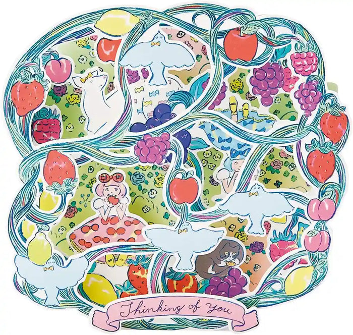 Sanrio Futaribon-Chan Birthday Thank You Celebration Greeting Card Kitazawa- Japan Figure Store - #1 Bring To You The Best Japanese Goods