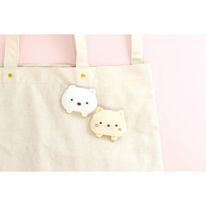 San-X Sumikko Gurashi Polar Bear Plush Badge - Cute Collectible Ab17301- Japan Figure Store - #1 Bring To You The Best Japanese Goods