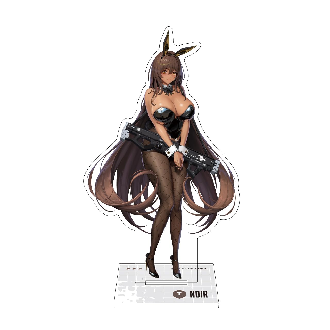 Algernon Product Nikke Acrylic Stand Noir Approx 118x41-92mm Clear Display Stand