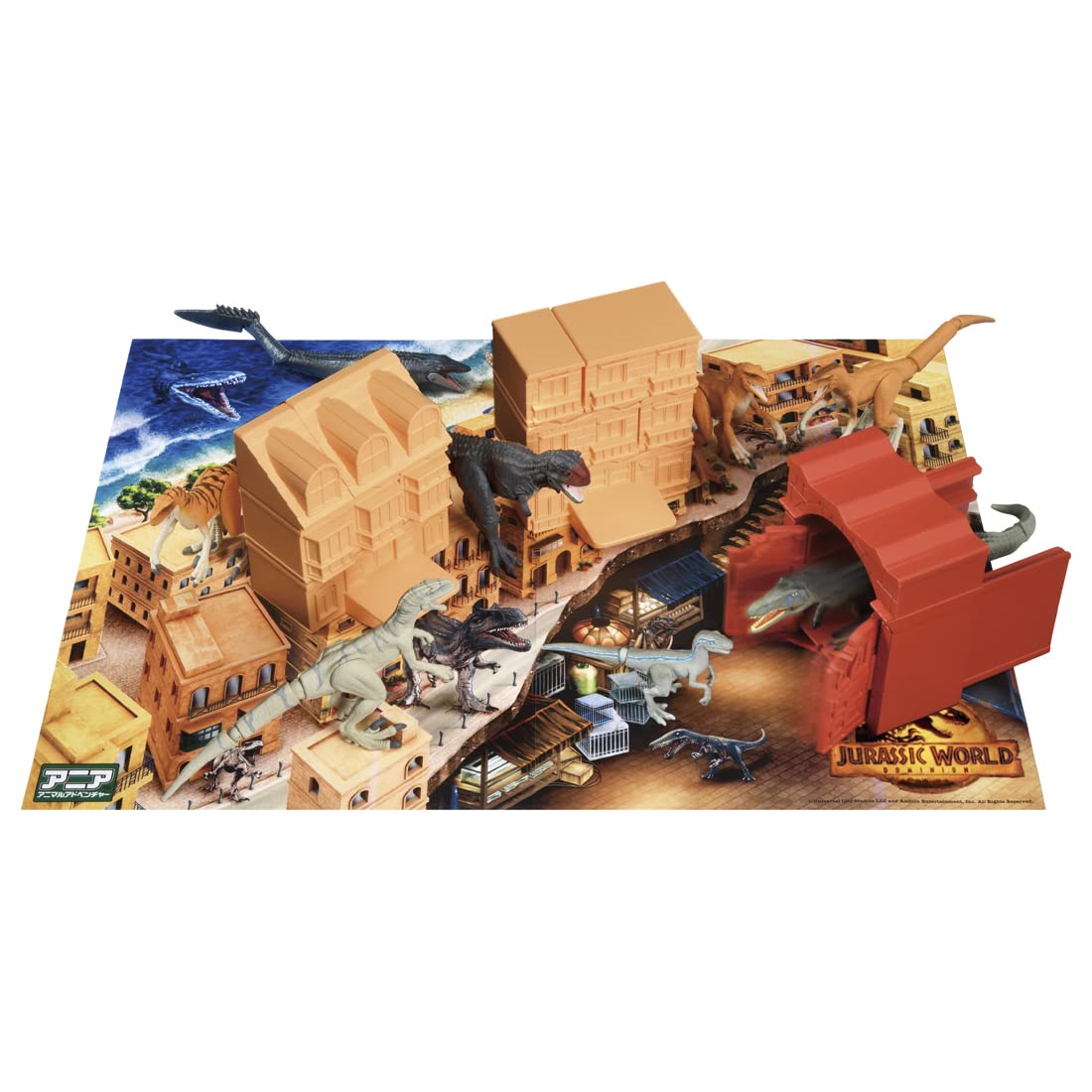 Takara Tomy Ania Jurassic World Dinosaur Play Set with Island Accessories- Japan Figure Store - #1 Bring To You The Best Japanese Goods