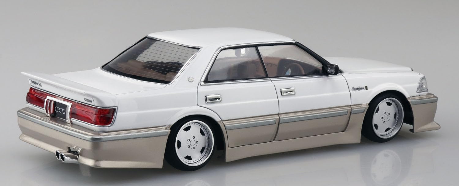 Aoshima 1/24 Tuned Car Series Toyota Crown 1989 Plastic Model- Japan Figure Store - #1 Bring To You The Best Japanese Goods