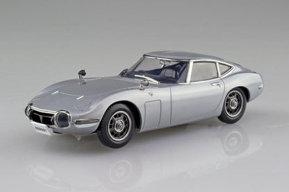Aoshima 1/32 Toyota 2000GT Silver Plastic Model Kit Snap-Together
