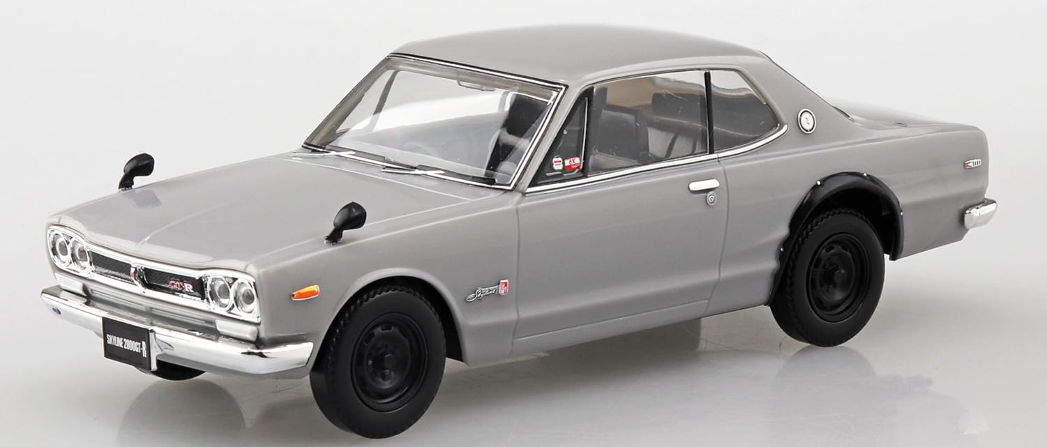 Aoshima 1/32 Rakupla Nissan C10 Skyline 2000Gt-R Silver Model Kit