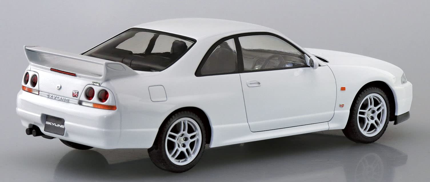 Aoshima 1/32 Snap Kit Nissan R33 Skyline GT-R White- Japan Figure Store - #1 Bring To You The Best Japanese Goods