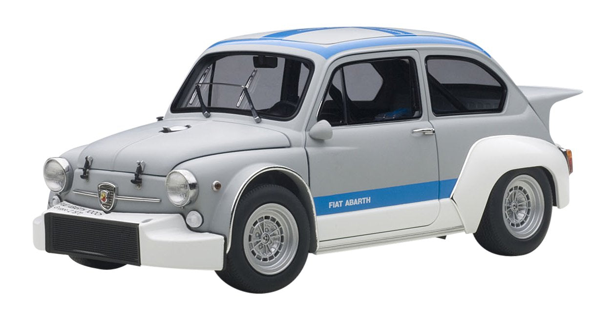 Autoart Fiat Abarth 1000 TCR 1/18 Scale Model Gray with Blue Stripes- Japan Figure Store - #1 Bring To You The Best Japanese Goods