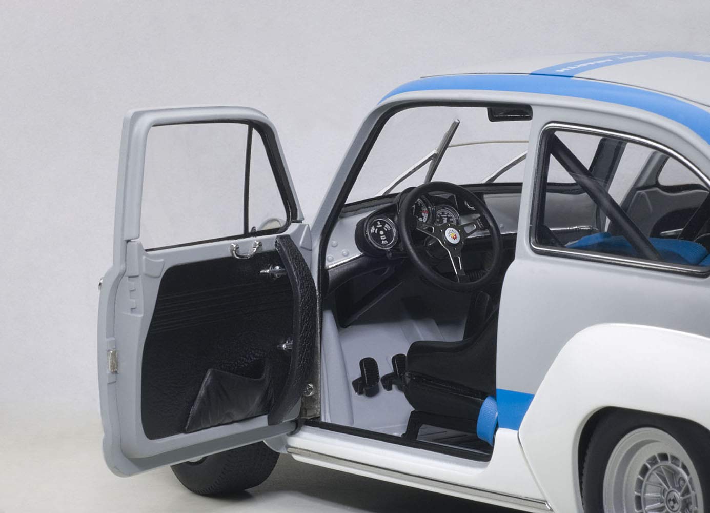 Autoart Fiat Abarth 1000 TCR 1/18 Scale Model Gray with Blue Stripes- Japan Figure Store - #1 Bring To You The Best Japanese Goods