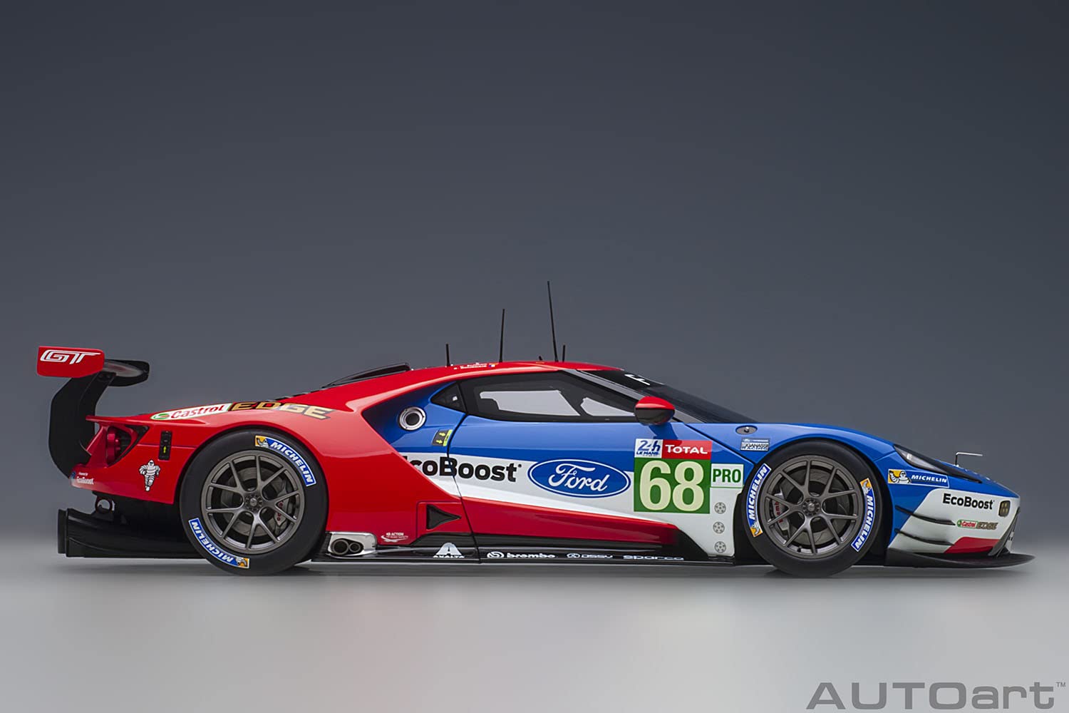 Autoart 1/18 Ford GT 2019 #68 Le Mans Pro Class Blue White Red Model 81912- Japan Figure Store - #1 Bring To You The Best Japanese Goods