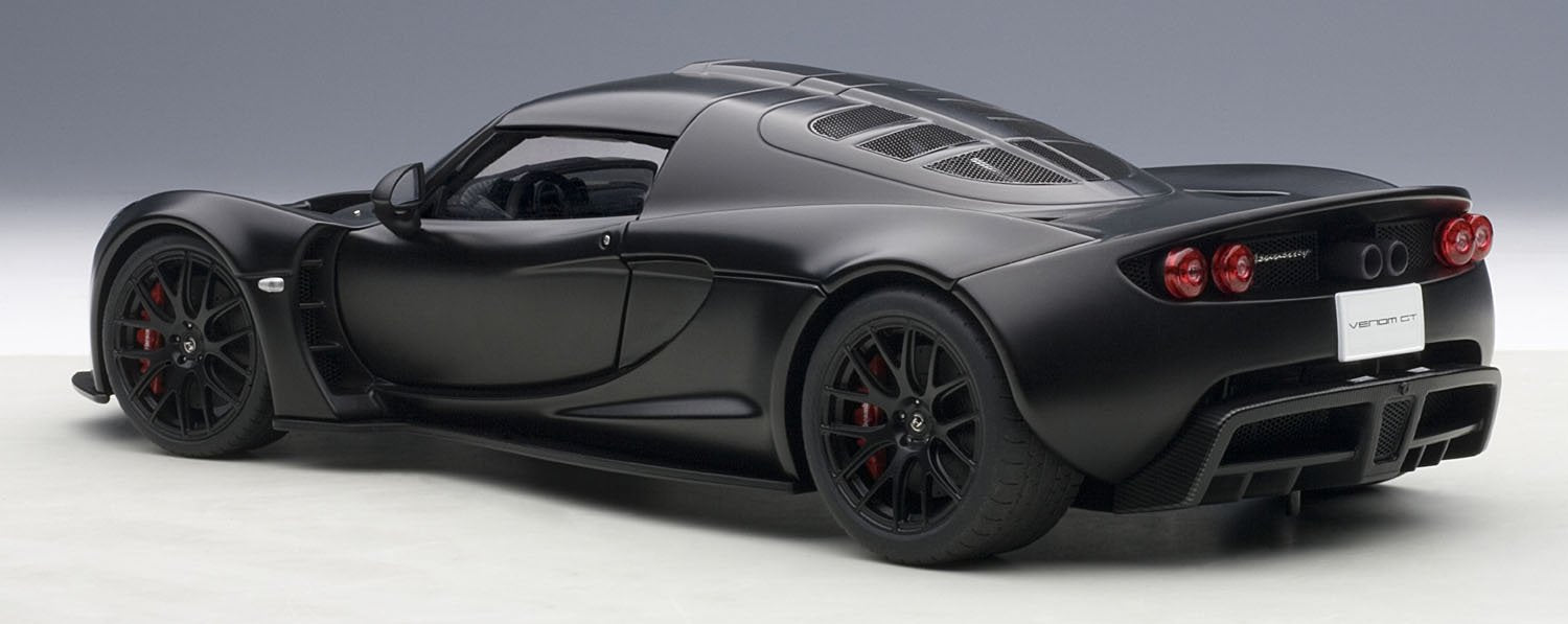 Autoart 1/18 Hennessey Venom GT Spider Matte Carbon Black Model Car- Japan Figure Store - #1 Bring To You The Best Japanese Goods
