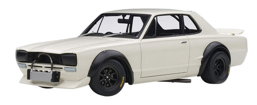 Autoart 1/18 Nissan Skyline GT-R KPGC10 Racing 1972 White Model Car- Japan Figure Store - #1 Bring To You The Best Japanese Goods