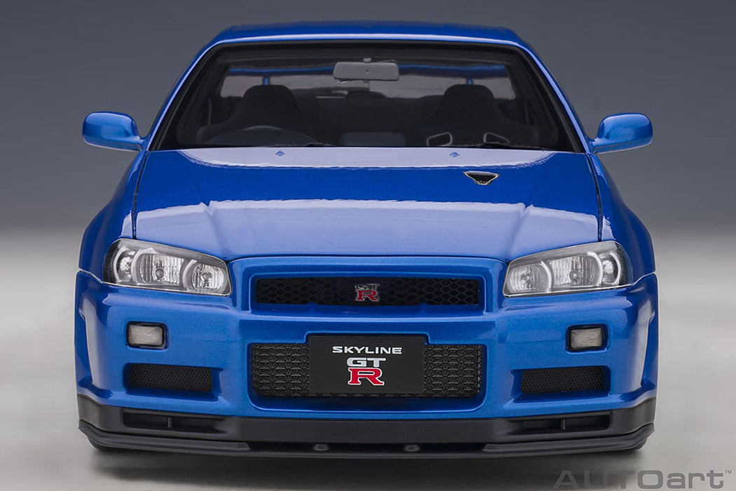 Autoart 1/18 Nissan Skyline GT-R R34 V Spec II BBS LM Wheels Bayside Blue 77409- Japan Figure Store - #1 Bring To You The Best Japanese Goods