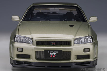 Autoart 1/18 Nissan Skyline GT-R R34 V Spec II Nurburgring Millennium Jade- Japan Figure Store - #1 Bring To You The Best Japanese Goods
