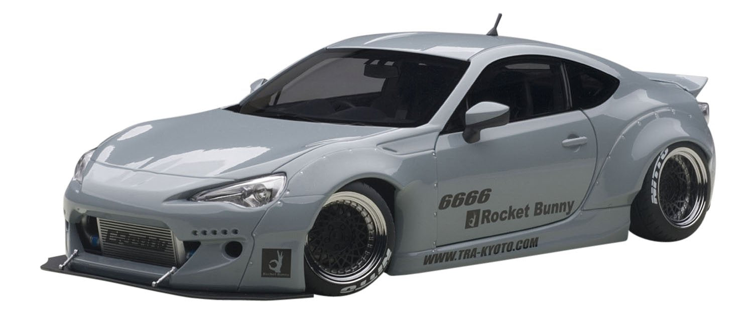 Autoart 1/18 Rocket Bunny 86 Concrete Gray with Black Wheels Finished Model- Japan Figure Store - #1 Bring To You The Best Japanese Goods