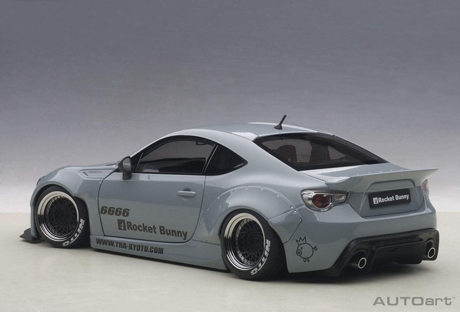 Autoart 1/18 Rocket Bunny 86 Concrete Gray with Black Wheels Finished Model- Japan Figure Store - #1 Bring To You The Best Japanese Goods