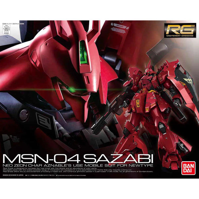 Bandai Rg 1/144 Msn-04 Sazabi Plastic Model Kit Gundam Cca - Japan Figure