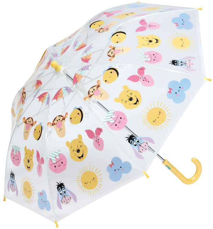 Skater Winnie The Pooh 45cm Vinyl Umbrella for Kids 5-6 Years Finger-Safe 8-Rib Design- Japan Figure Store - #1 Bring To You The Best Japanese Goods