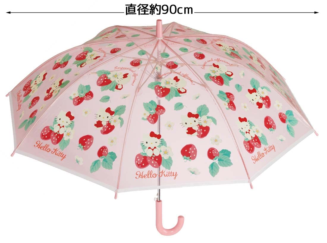Skater Hello Kitty Flower Language Umbrella for Girls 9-10 One-Touch Jump 8-Rib 55cm- Japan Figure Store - #1 Bring To You The Best Japanese Goods