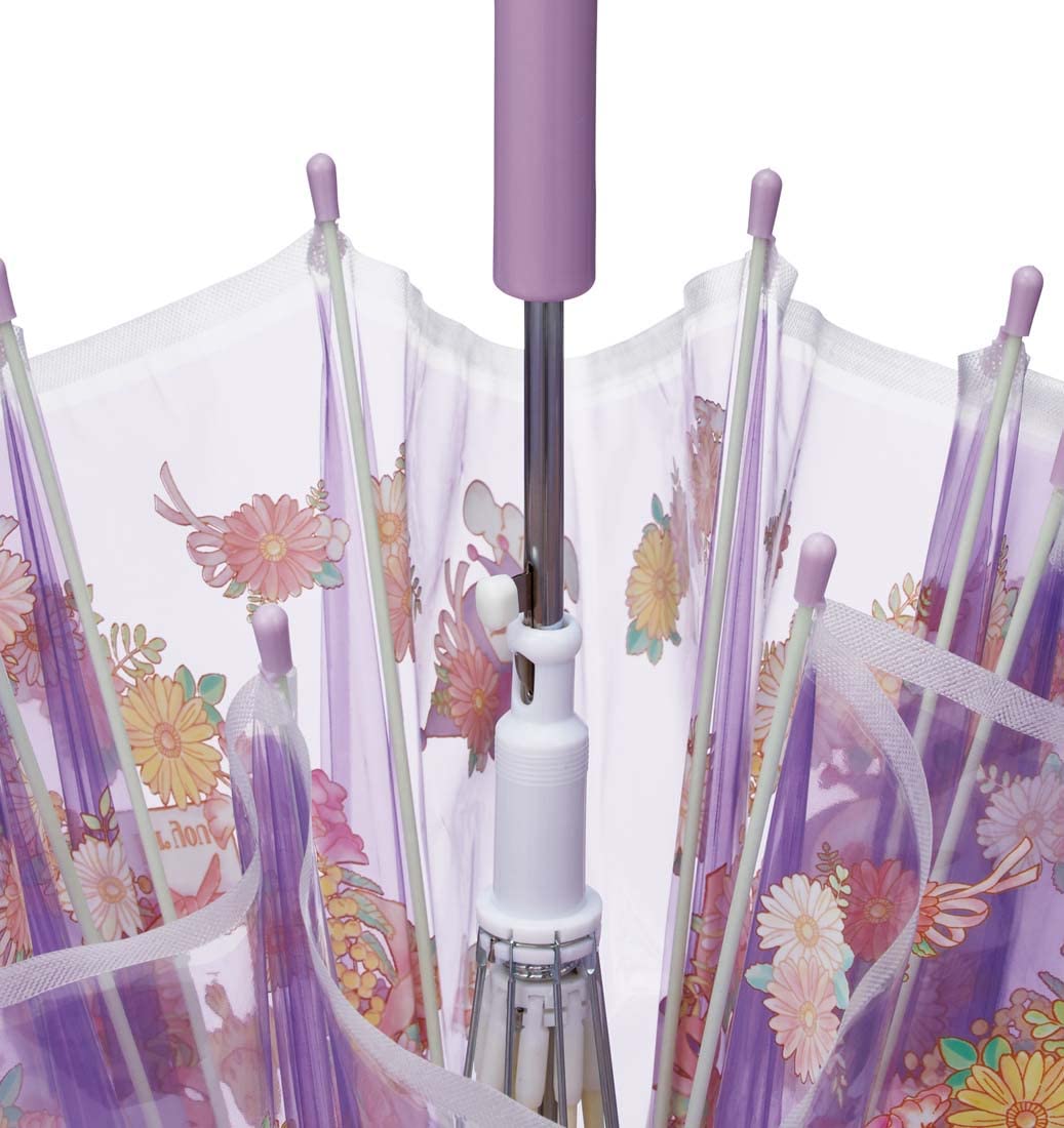 Skater Kuromi Water Paint 55cm Vinyl Umbrella for 9-10 Year Old Girls 8-Rib Jump Type- Japan Figure Store - #1 Bring To You The Best Japanese Goods