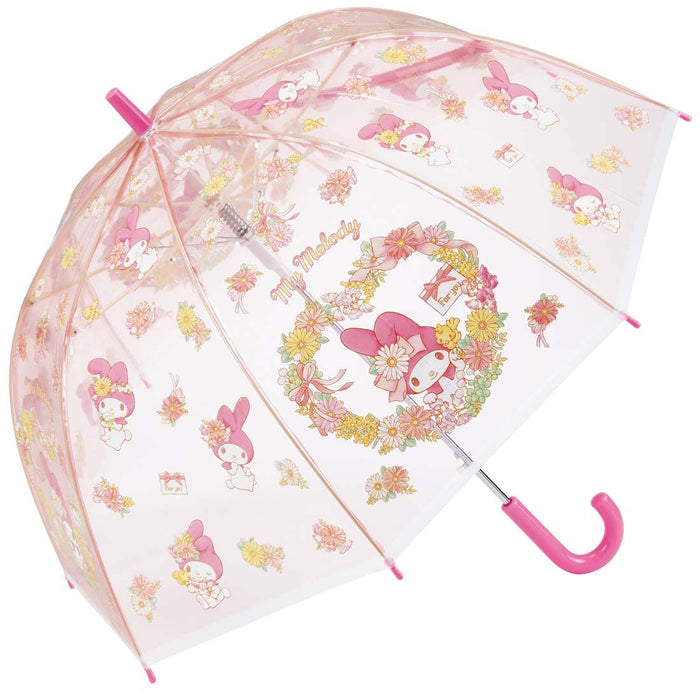 Skater My Melody Dome-Shaped Umbrella for Girls Age 9-10 55cm Vinyl 8-Rib One-Touch Open- Japan Figure Store - #1 Bring To You The Best Japanese Goods