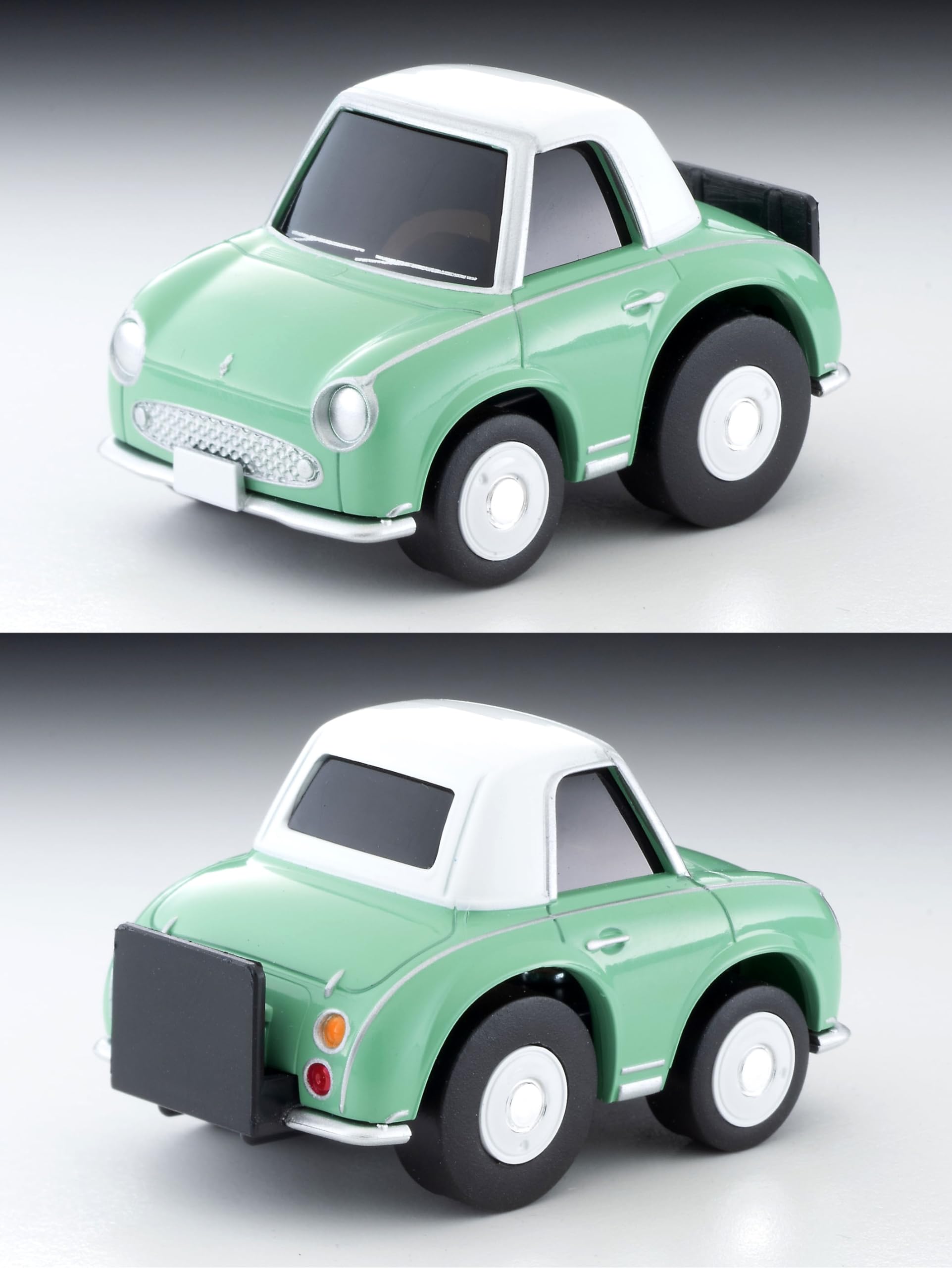 Tomytec Choro Qs-11A Nissan Figaro Green White Finished Model- Japan Figure Store - #1 Bring To You The Best Japanese Goods