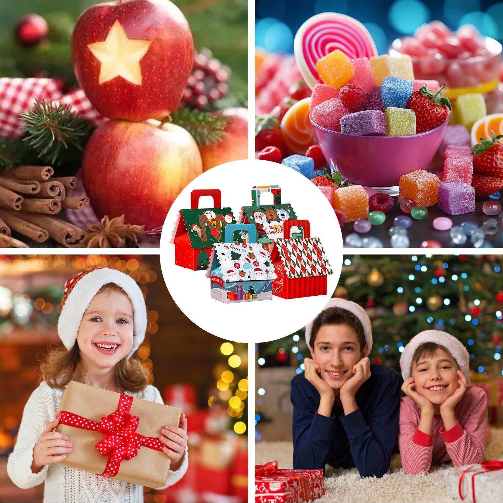 Riaisttd House-Shaped 3D Christmas Cookie and Candy Treat Boxes - Cardboard- Japan Figure Store - #1 Bring To You The Best Japanese Goods