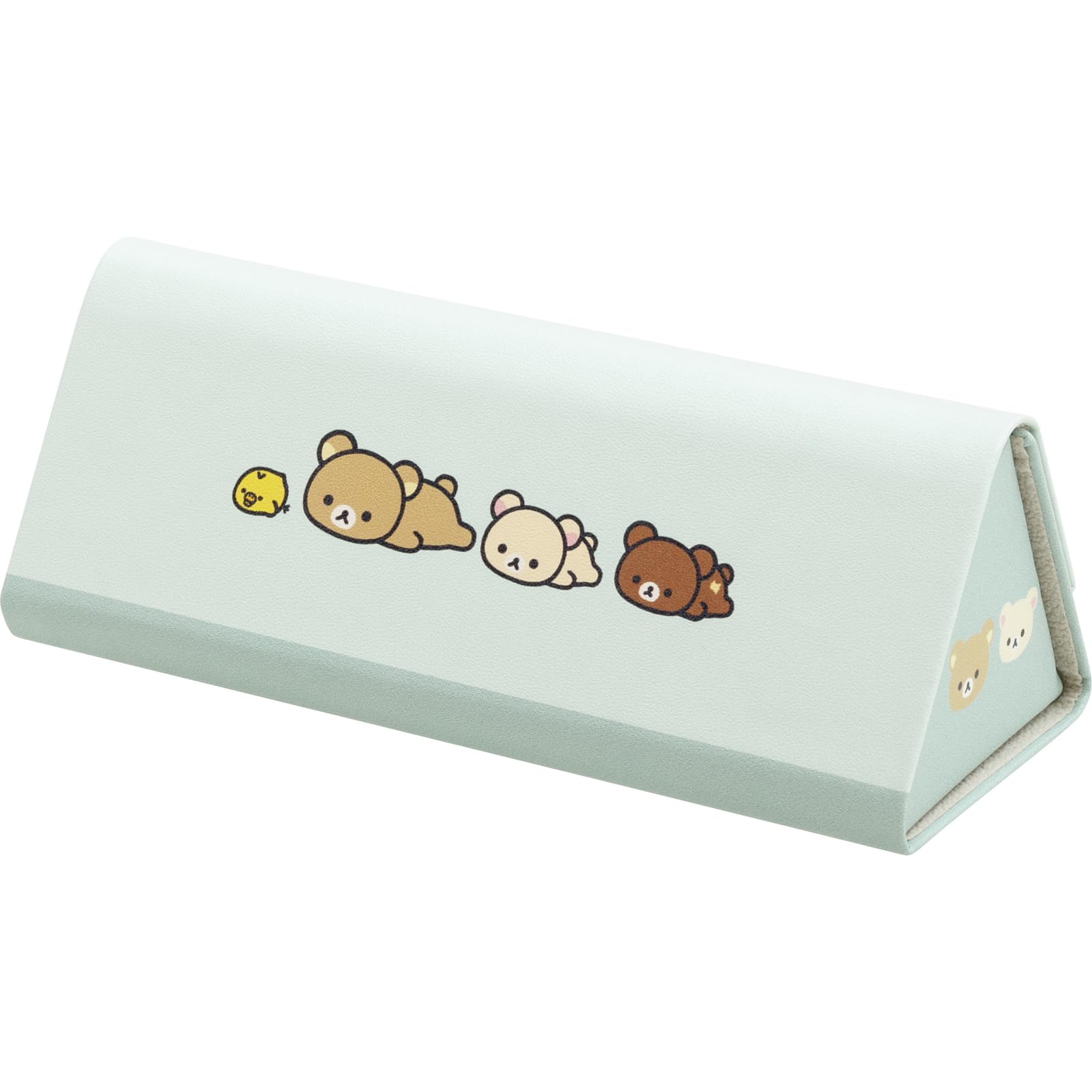 San-X Rilakkuma Folding Glasses Case Durable Portable Eyewear Storage- Japan Figure Store - #1 Bring To You The Best Japanese Goods