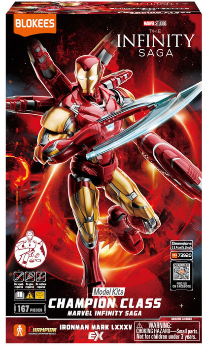 Kit modèle Doyusha Marvel Infinity Iron Man Mark 85 Ex - 135 mm de haut