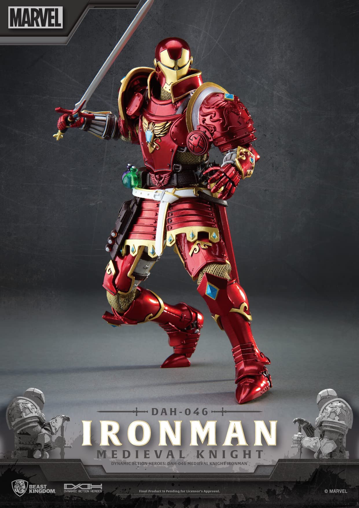 Beast Kingdom Dynamic Action Heroes 046 Iron Man Medieval Knight Figure- Japan Figure Store - #1 Bring To You The Best Japanese Goods