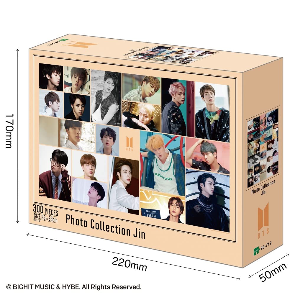 Epoch 300 Piece Jigsaw Puzzle BTS Jin Photo 26x38cm with Glue and Spatula