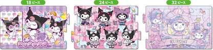 Epoch Apollo's Step 3-Puzzle Set 18/24/32 Pieces for Kids Ages 5+ - Sanrio Kuromi