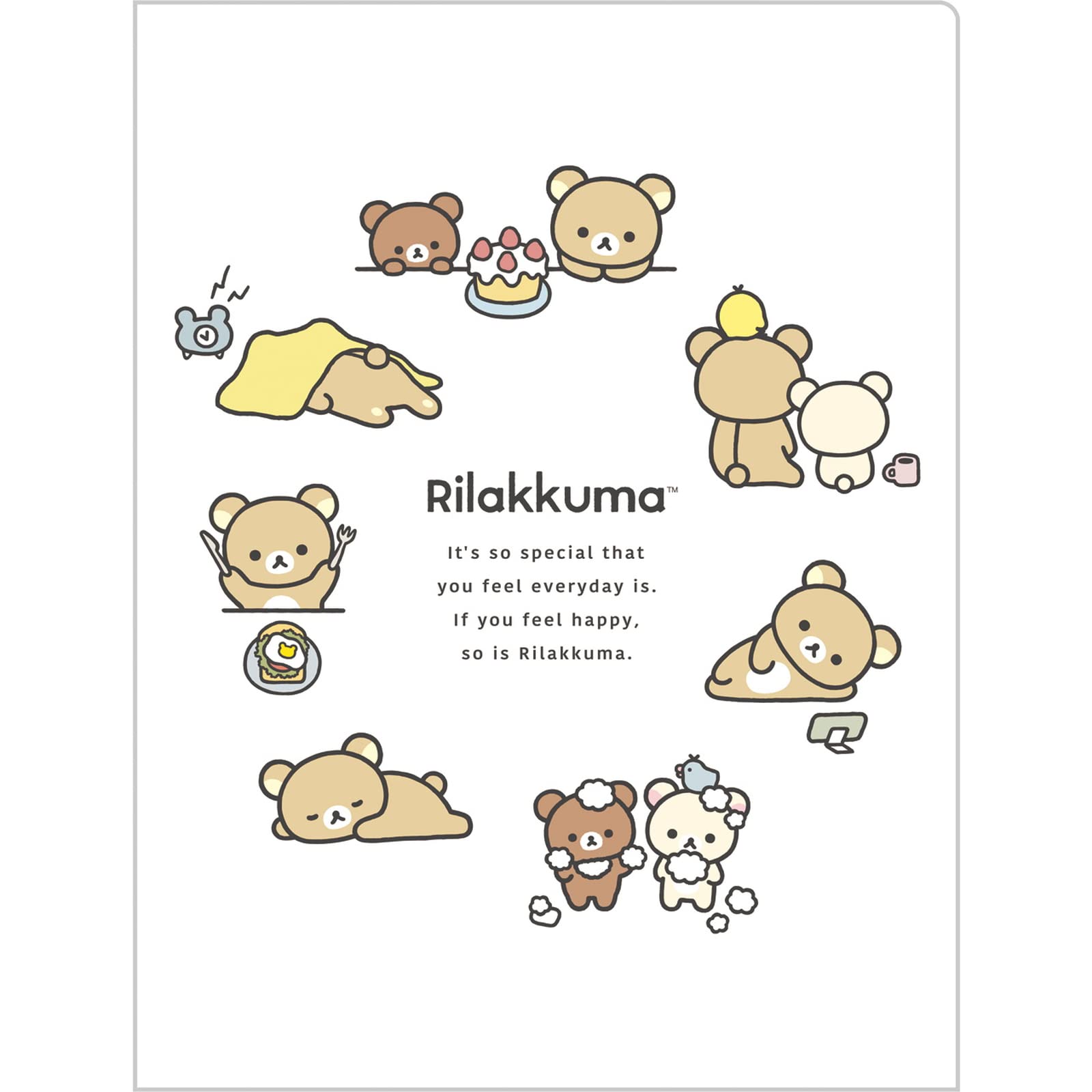 San-X Rilakkuma Clear Folder 10 Pockets Durable Document Organizer- Japan Figure Store - #1 Bring To You The Best Japanese Goods