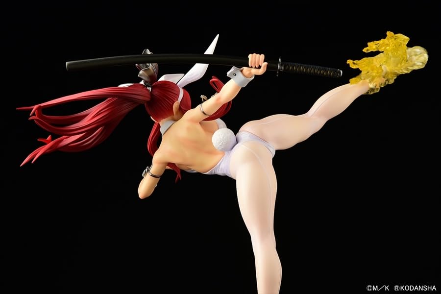 Orcatoys Fairy Tail Erza Scarlet White Bunny High Kick Ver Figure- Japan Figure Store - #1 Bring To You The Best Japanese Goods