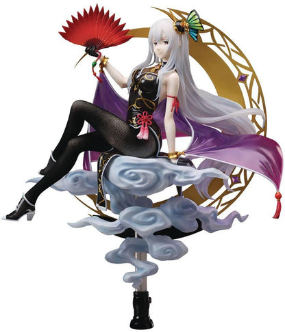 Figurine de collection en PVC à l'échelle 1/7 d'Echidna en robe chinoise de la série ReZero de Furyu.