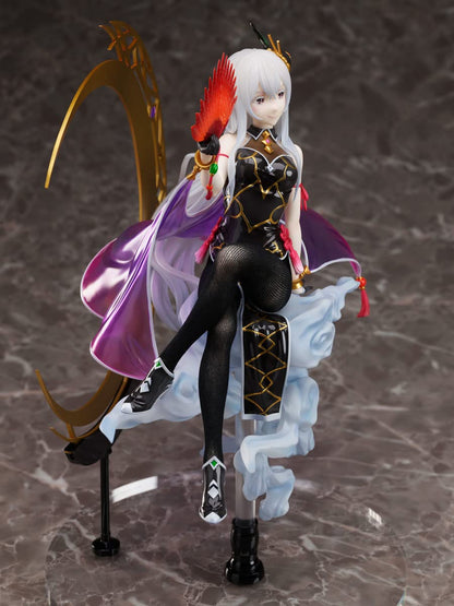 Figurine de collection en PVC à l'échelle 1/7 d'Echidna en robe chinoise de la série ReZero de Furyu.