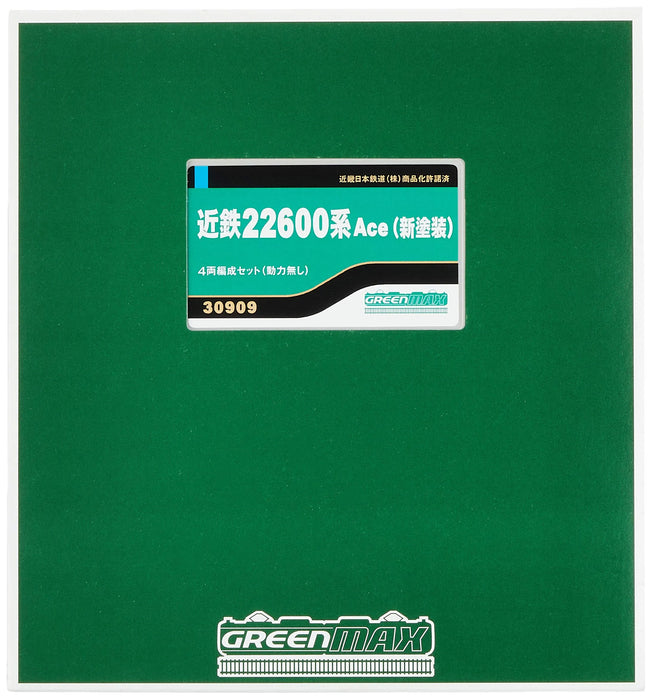 GREENMAX 30909 Kintetsu Series 22600 Ace New Painting 4 Cars Add-On Set N Scale- Japan Figure Store - #1 Bring To You The Best Japanese Goods